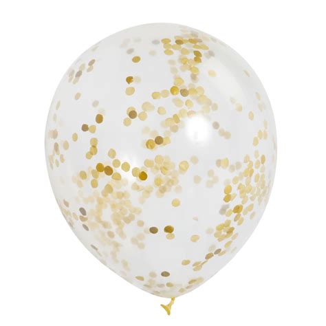 Globos Transparentes Con Confeti Oro Comprar Online My Karamelli