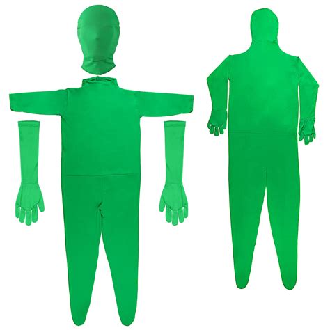 Pack Green Screen Chromakey Bodysuit Gloves Hood Unisex Disappearing