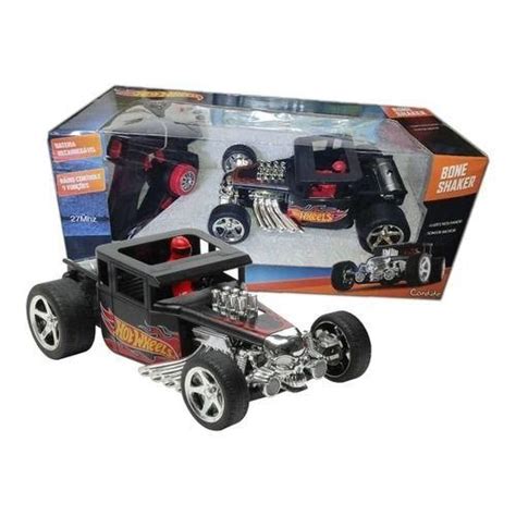 Carrinho De Controle Remoto Bone Shaker Hot Wheels Luzes Nos Far Is Fun Es E Som De Motor