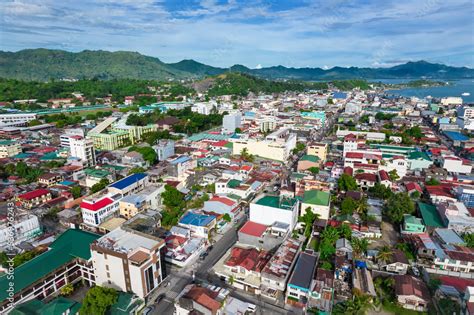 Tacloban City, Leyte, Philippines - Aerial of downtown Tacloban Stock ...