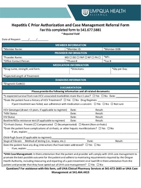 Fillable Online Prior Authorization Form Hepatitis C Agents Fax Email