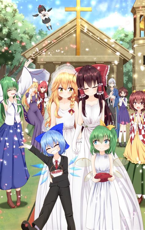 Hakurei Reimu Kirisame Marisa Kochiya Sanae Cirno Yakumo Yukari