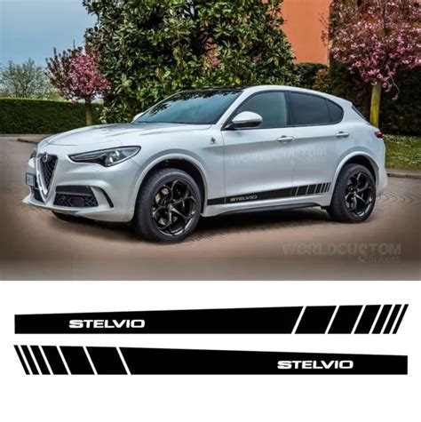 Adesivi Stickers Fasce Laterali Per Alfa Romeo Stelvio Auto Tuning