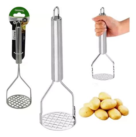 Amassador Espremedor De Batatas Legumes Inox Cabo Reforçado Mercadolivre