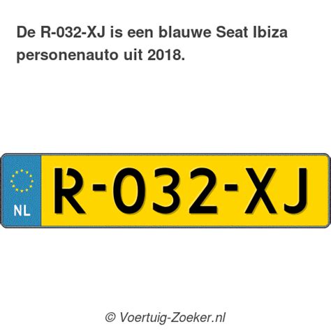 Kenteken R Xj Seat Ibiza Auto R Xj Voertuig Zoeker Nl