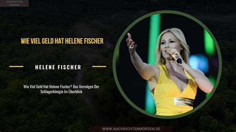 Wie Viel Geld Hat Helene Fischer Das Verm Gen Der Schlagerk Nigin Im