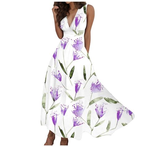 Szxzygs Spring Dresses For Women 2024 Short Women Summer Sexy Deep V