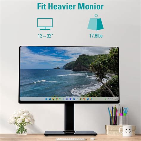 Mount Pro Single Monitor Stand Fits Max Inch Computer Screen Free