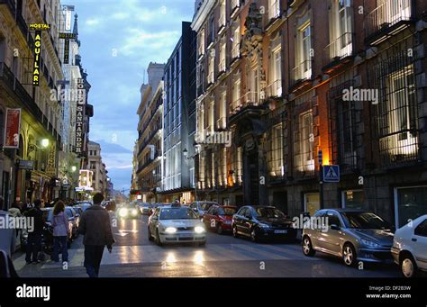 Carrera de San Jerónimo street Madrid Spain Stock Photo Alamy