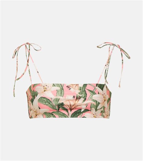 Agua By Agua Bendita Primavera Floral Bikini Top In Pink ModeSens