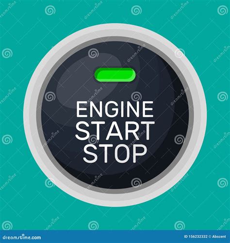 Engine Start And Stop Button Stock Vector Illustration Of Object