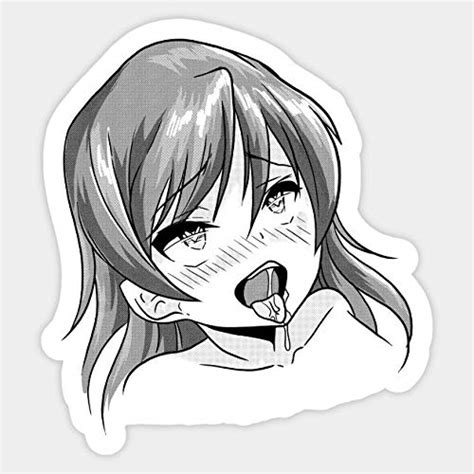 Buy Ahegao Pleasure Face Ecchi Hentai Otaku Girl Waifu Sticker