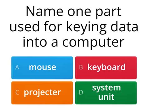 Parts of a computer - Quiz