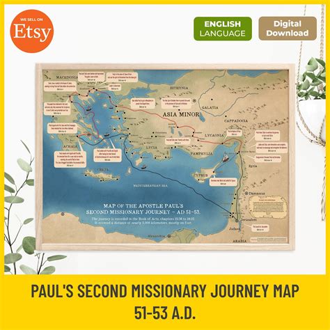 map of paul's second missionary journey