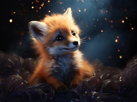 cute animal fantasy premium ai generated image