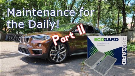 BMW X1 F48 Cabin Filter Change Daily Intro Part II YouTube