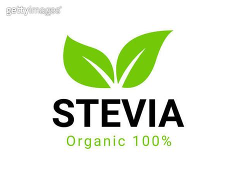 Stevia Rebaudiana Logo Icon Stevia Leaf Vector Logo Badge Label Plant