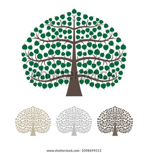 Bodhi Tree Silhouette Vector Stock Vector (Royalty Free) 1048694513 ...