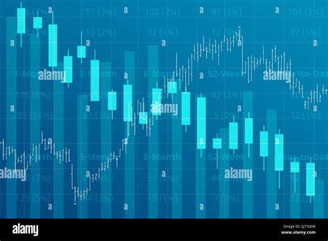 Blue finance background with numbers and graphs. Stock market concept ...