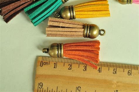 7pcs Leather Tassel Fiber Tassel Fringe Tassel With Antique Etsy