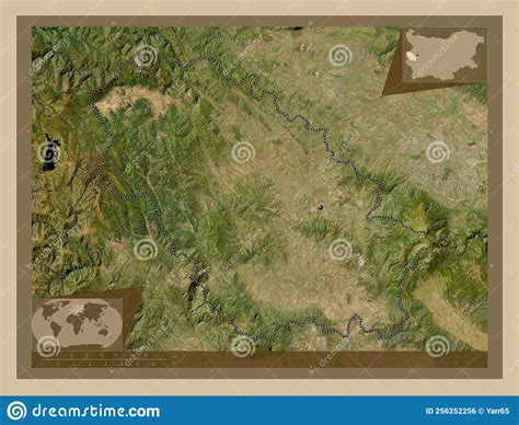 Pernik Bulgaria Low Res Satellite Capital Stock Illustration