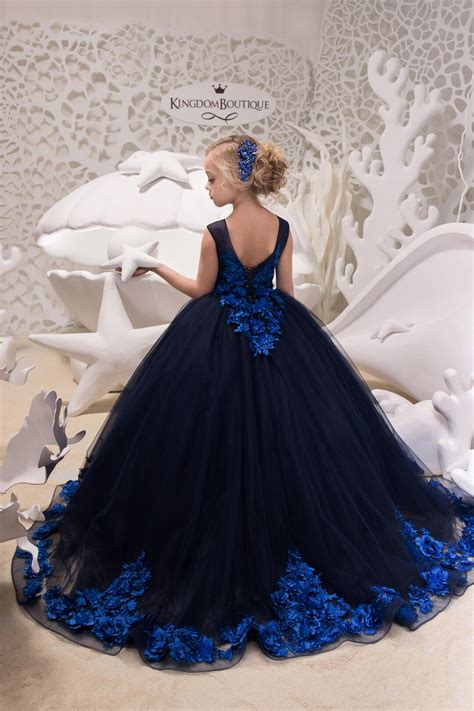 Navy Blue Tulle Dress Birthday Wedding Party Bridesmaid Holiday Navy