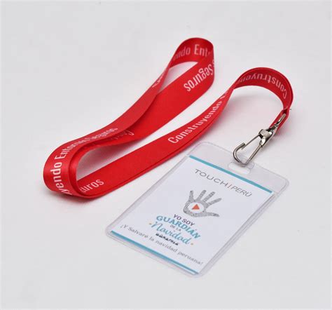 Credencial B Sico De Identificaci N Con Cinta Sublimada Lanyards Per