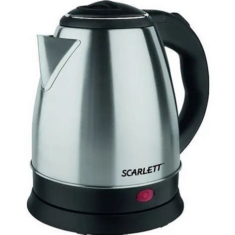 Stainless Steel Scarlett Electric Kettle Silver Black Capacity