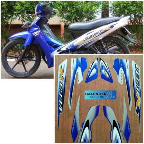 Striping Motor Original Yamaha Vega R Biru Silver Tahun 2006 Lazada