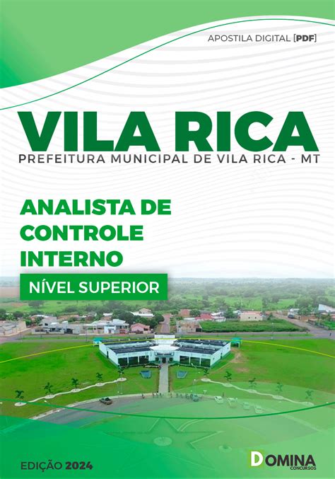 Apostila Pref Vila Rica MT 2024 Analista De Controle Interno