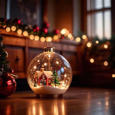 Premium Photo | Inside home interior decorated with christmas lights ...