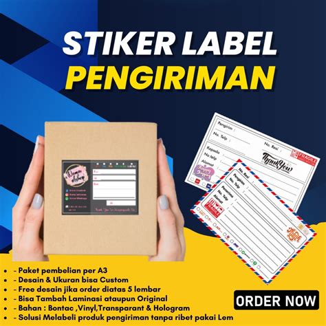 Jual STIKER LABEL PENGIRIMAN OLSHOP MURAH MERIAH PROSES CEPAT TANPA