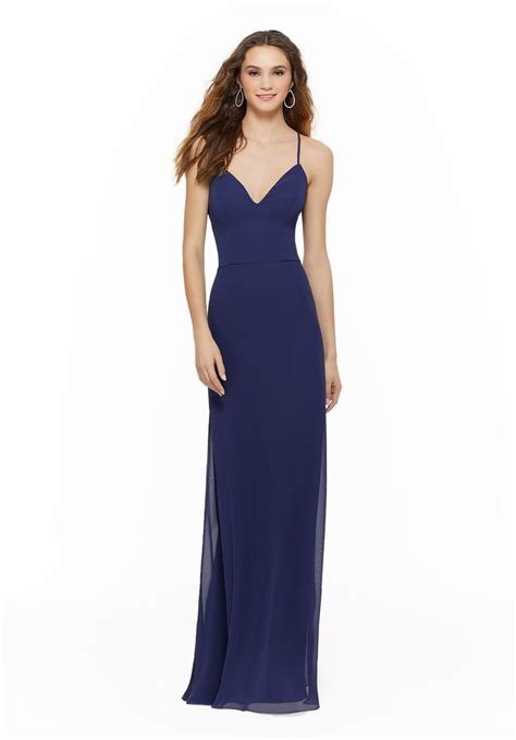 Spaghetti Strap Chiffon Bridesmaids Dress Morilee Style 21634 Mori