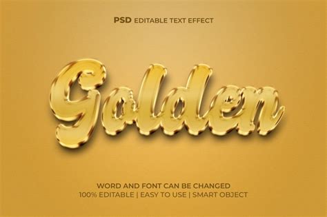 Efecto De Estilo De Texto 3d Dorado Archivo Psd Premium