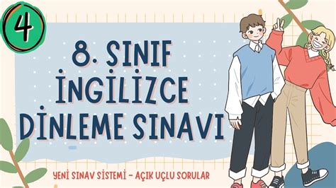 8 Sınıf İngilizce Dinleme Sınavı 4 Uygulama Sınavı Teen Life Unit