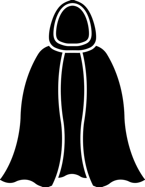 Cape Or Cloak Icon In Black And White Color 24251452 Vector Art At