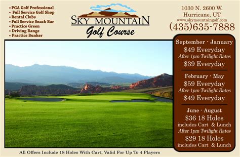 Sky Mountain Golf Course - Cache Valley Savings Guide