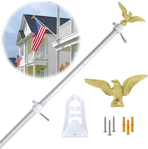 Amazon MANXRKUI Flag Pole Flag Pole Kit With Gold Topper 6ft