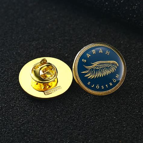 No Mold Fee Manufacturer Enamel Hat Pins Badges Round Button Pin Design