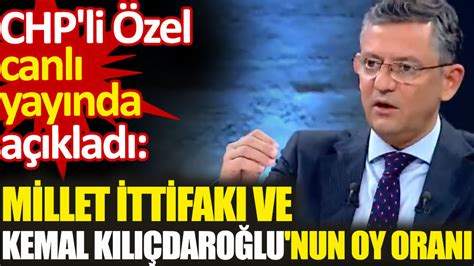 Canlı yayına katılan CHP li Özgür Özel önümüzdeki seçimde Millet