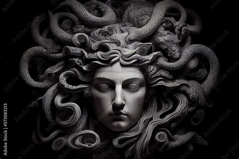 The Classic Depiction Of The Head Of The Gorgon Medusa From Ancient