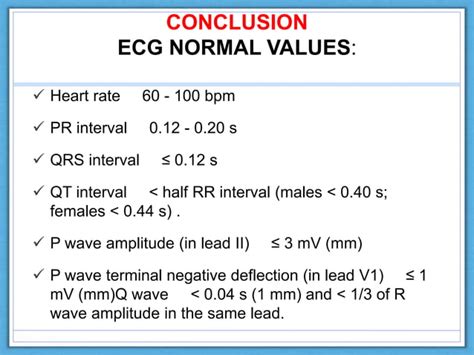 Normal ecg interpretation