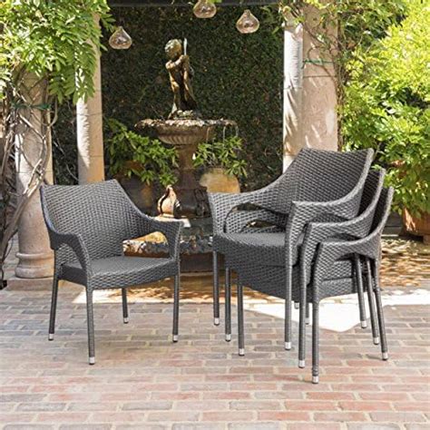 Christopher Knight Home Ckh Outdoor Pe Wicker Stackable