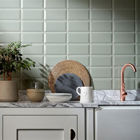 Greenwich Gloss Green Metro Tiles Walls And Floors