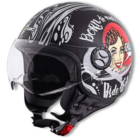 Kask Motocyklowy Retro Na Motor Otwarty Z Blend