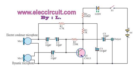 Condenser Microphone Circuit Diagram