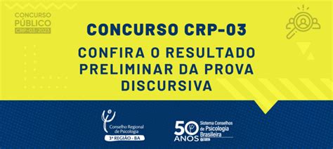 Crp Crp Anuncia Resultado Preliminar Da Prova Discursiva Do