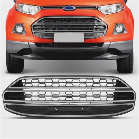 Grade Dianteira Ecosport Titanium 2013 2014 2015 2016 Preta Friso