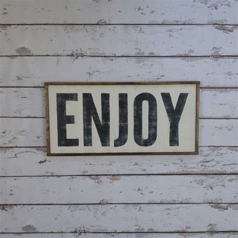 Wood Enjoy Sign Kitchen Wall Decor Farmhouse Kitchen Wood - Etsy