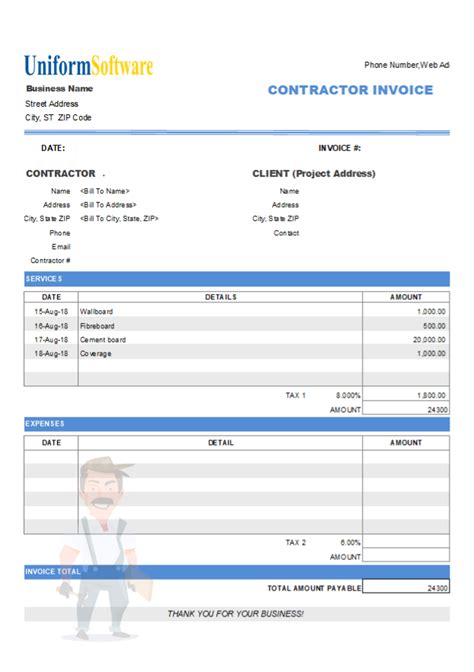 Open Office Invoice Template Invoice Template Ideas